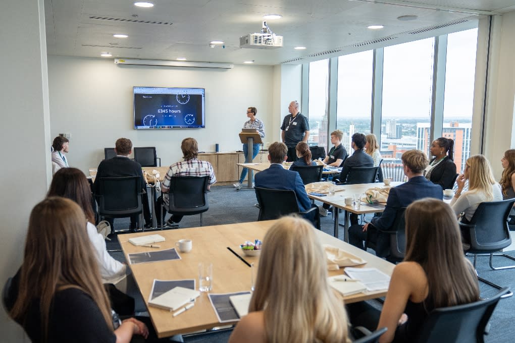 Apprentices at an induction seminar